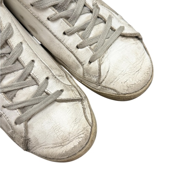 Golden Goose Superstar White Star Sneakers Designer Distressed EU 37 7 US - Picture 8 of 16